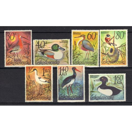 Tchecoslovaquie 1967 : Oiseaux Aquatiques - Série Entière De 7 Timbres Neufs * Cote 13 ¿