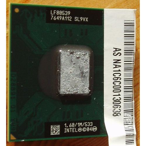 Processeur Intel Pentium Dual Core LF80539 SL9VX, 1.60 Ghz, 1 Mo de cache, bus 533 Mhz