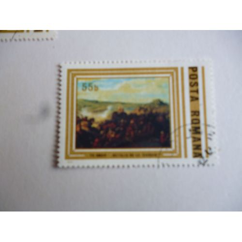 Timbre "Posta Romana : Th.Aman :Bataille De La Giurgio".