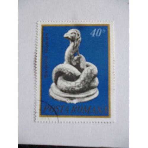 Timbre "Posta Romana 1974 :Serpent Glykon".