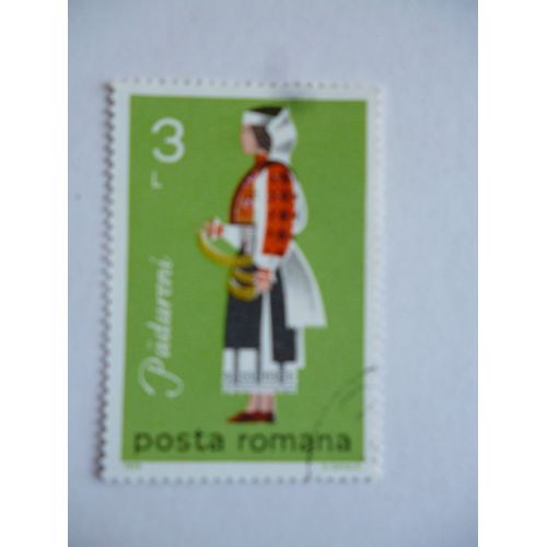 Timbre "Posta Romana 1979 :Femme En Costume Traditionnel".