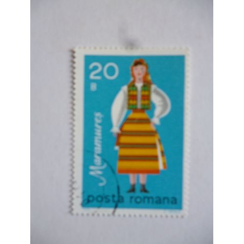 Timbre "Posta Romana 1979 :Femme En Costume Traditionnel".