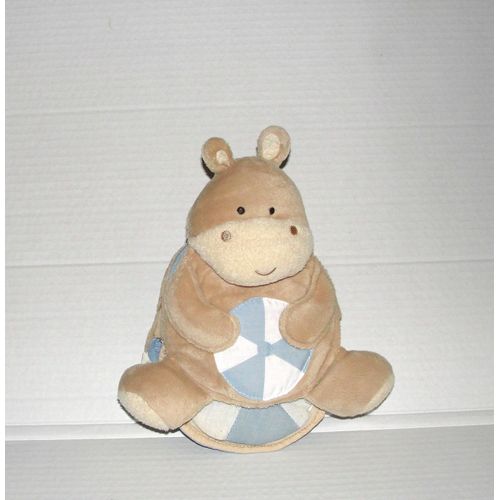 Hippopotame Livre Eveil Peluche Doudou Educatif Vertbaudet 22cm