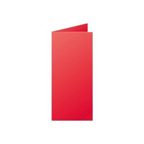 Clairefontaine Pollen DL - Cartes à demi-pli teintée - rouge intense - 106 x 213 mm - 210 g/m² - 25 carte(s)