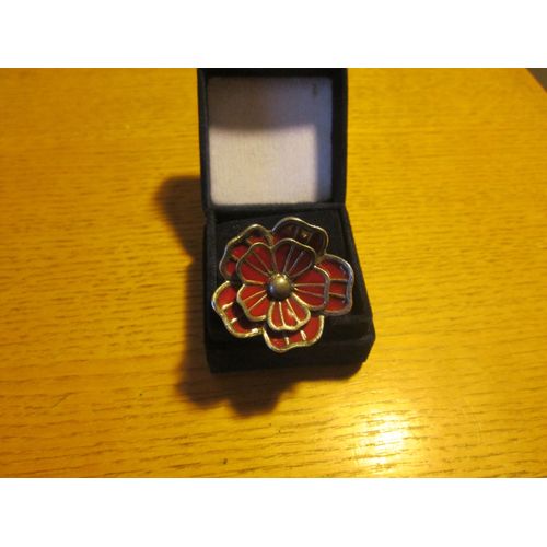 Bague Fleur Rouge