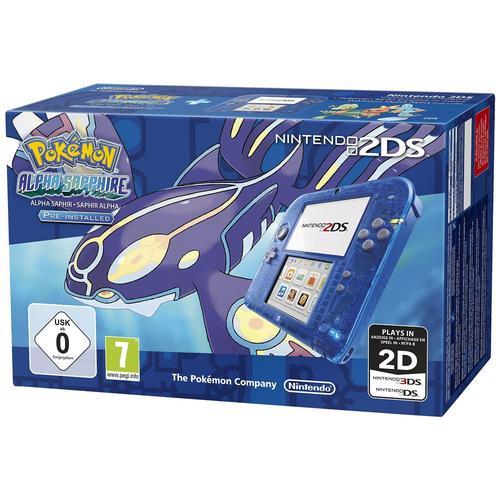 Console Nintendo 2ds  Transparente Bleu + Pokémon Saphir Alpha