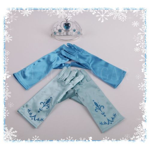 Vrai Princesse Elsa, Offre De 2 Paires De Gants + Diadème La Reine Des Neiges Bonheur Total Irrésistible Pour Fête Anniversaire Envoie Rapide 