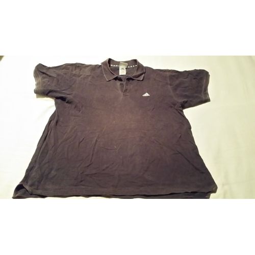 Polo Adidas Bleu Mais Tachee Taille Xl