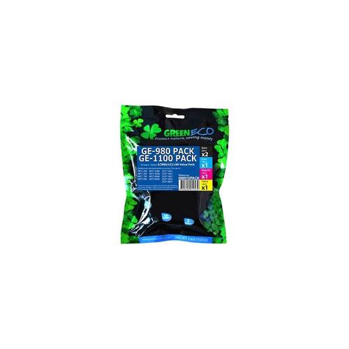 Pack de cartouches compatibles BROTHER LC980 VALUE PACK /LC1100 VALUE PACK - Couleur : Pack Noir+Couleur