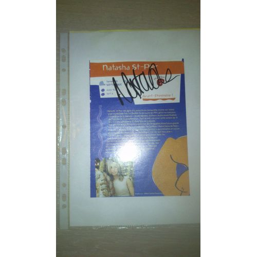 Autographe Natasha St-Pierre