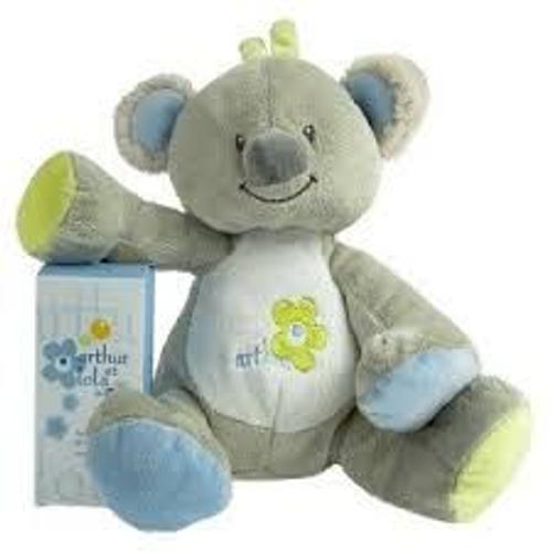 Doudou Koala Arthur Et Lola Coloris Vert Bleu