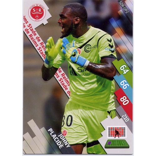  Johny Placide - Stade De Reims - Sdr-Up2 - -Carte Panini Football Adrenalyn Xl - Ligue 1  