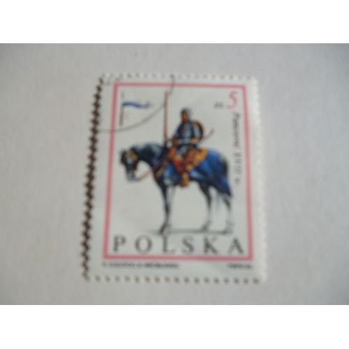 Timbre "Pologne :Cavalier Du 17 Ème Siècle".