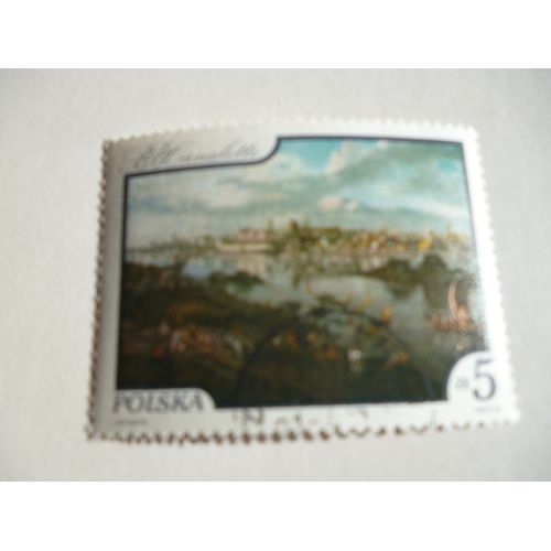 Timbre "Pologne 1984 :Canaletto:Paysage".