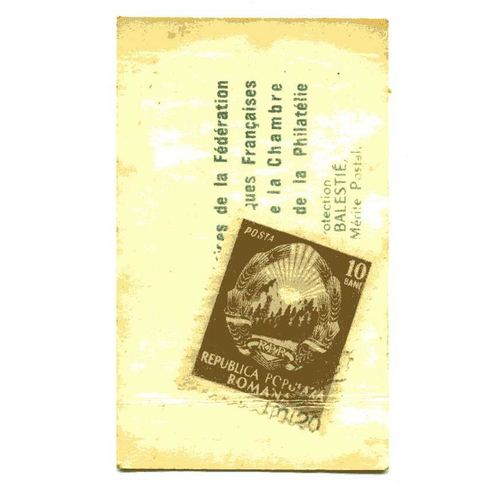 Timbre De  Roumanie   ( Timbre Et Pochette D¿Origine) Dans Pochette Publicitaire Des Années 60 "Café San Rivo