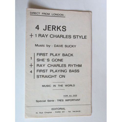 4 Jerk + 1 Ray Charles Style (First Play Back, She's Gone, Ray Charles Rythm, First Playing Bass, Straight On)