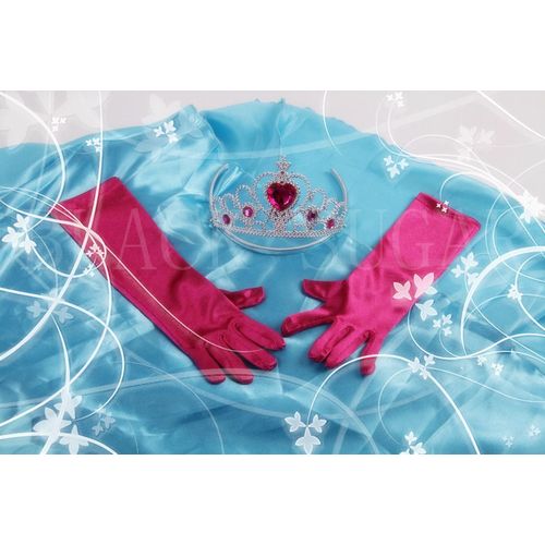 Gants Princesse Anna Elsa + Diadème Rouge Ou Bleu Pour Look Princesse Anna Elsa La Reine Des Neiges Départ Immédiat Bonne Qualité Enfant  2 À 8 Ans 