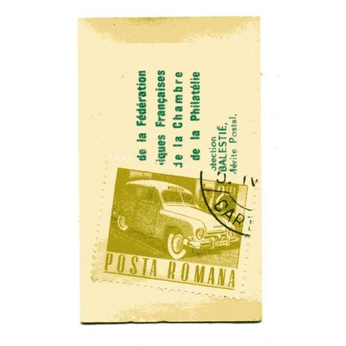 Timbre De  Roumanie   ( Timbre Et Pochette DOrigine) Dans Pochette Publicitaire Des Années 60 "Café San Rivo" 