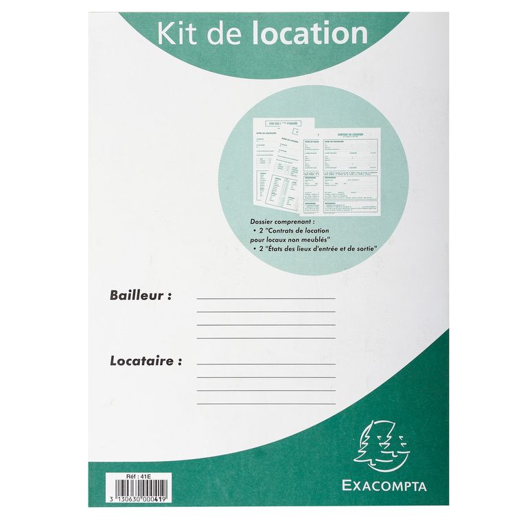 Exacompta Kit Dossier Location Non Meublée Feuillets Contrat De Location + Etat Des Lieux 41e