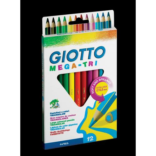 Crayon Giotto Méga Tri ( Lot De 12 ) Le Geant De La Fete