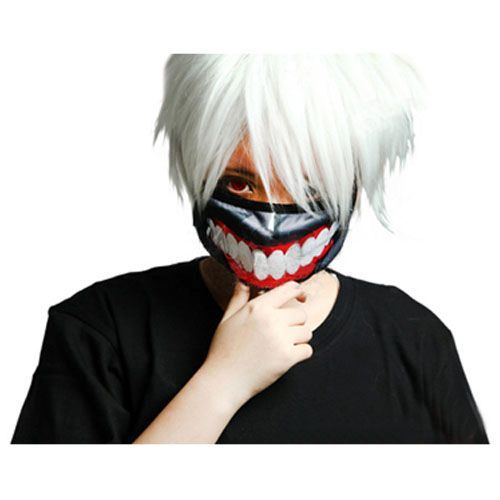 Masque Anime Manga Tokyo Kyushu (Tokyo Ghoul), Eyepatch Ghoul Kaneki Ken Cagoule, Casque Visage Noir, Créations Cosplay, Déguisements Costume 