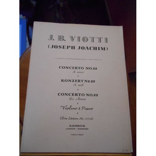 Viotti Concerto N° 22 La Mineur