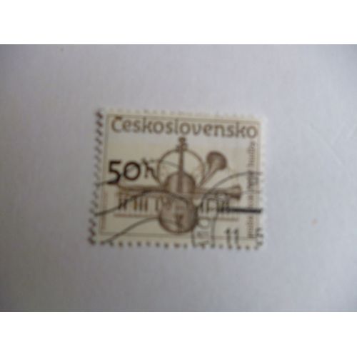 Timbre "Tchécoslovaquie : Instruments De Musique".
