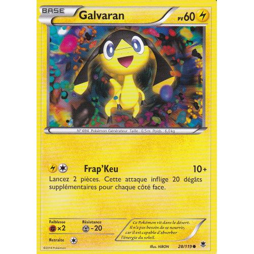 Carte Pokemon - Galvaran - 28/119 - Xy Vigueur Spectrale - Francaise -