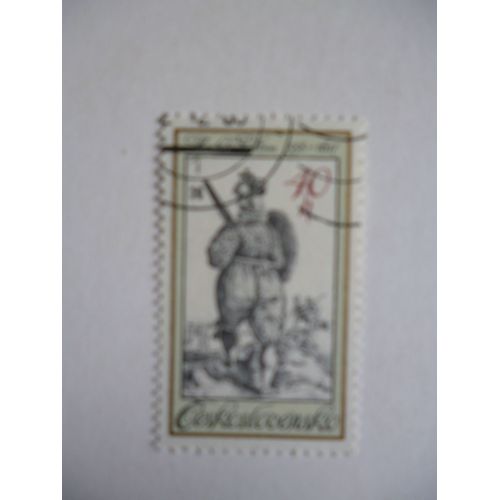 Timbre "Tchécoslovaquie: Soldat 16ème Siècle".