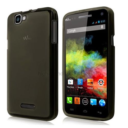 Housse Etui Coque Pochette Silicone Gel Fine Pour Wiko Rainbow 4g + Film Ecran - Noir