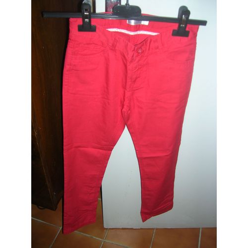 Pantalon Cfk 8 Ans Taille Ajustable 100% Coton.