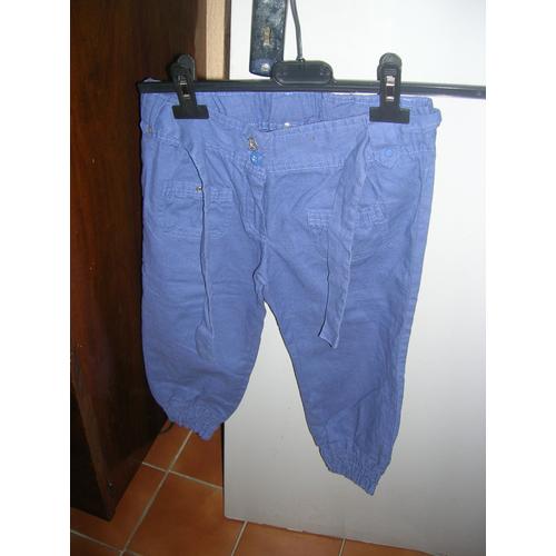 Pantalon Nky 8 Ans Taille Ajustable Lin Et Coton.