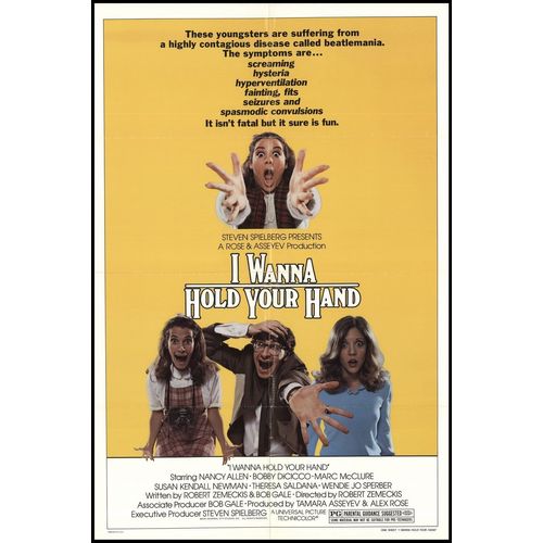 I Wanna Hold Your Hand /Crazy Day - Véritable Affiche Americaine De Cinéma Pliée - Format 70x105 Cm - De Robert Zemeckis Avec Nancy Allen, Bobby Di Cicco, Marc Mcclure, Wendie Jo Sperber - 1978