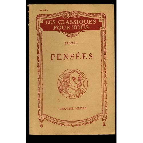 Pensées / Pascal / Réf8300