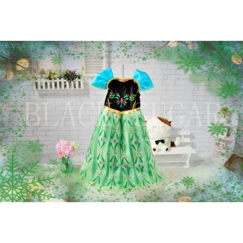 Robe Verte Anna  La Reine Des Neiges Pour Enfant 