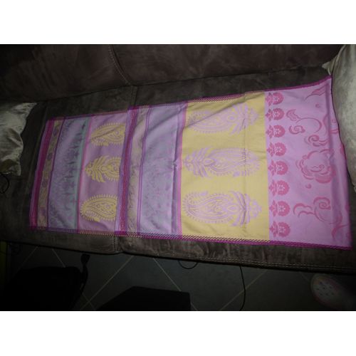 Chemin De Table En Tissu Rose/Jaune