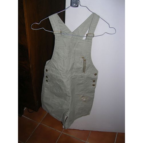 Short Salopette Newness 9/10 Ans Kaki.