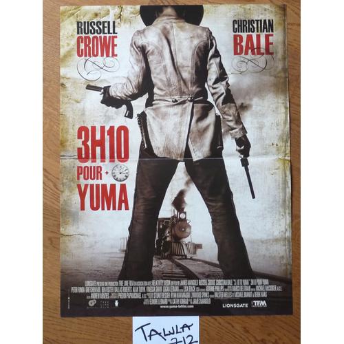3 H 10 Pour Yuma De James Mangold Avec Russell Crowe, Christian Bale - Affiche Originale De Cinéma 40 X 60 Cm