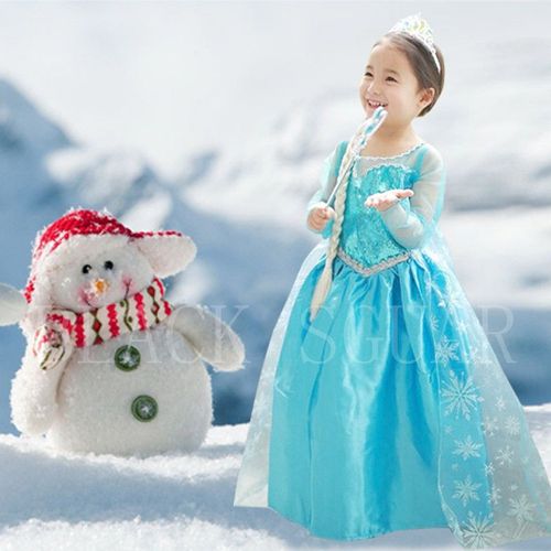 Robe Enfant Toute Bleue La Reine Des Neiges  