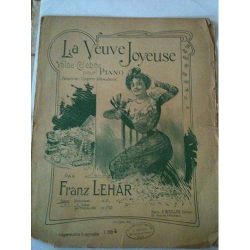 La Veuve Joeuse Valse Célèbre Pour Piano Par Franz Lehar