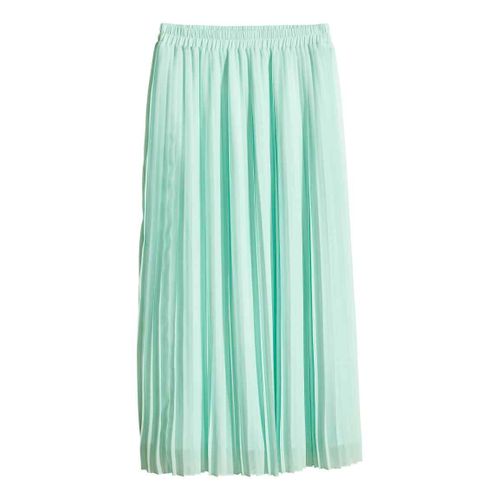 Jupe Plissée Vert Tendre - H&m - T. 42 - Neuve