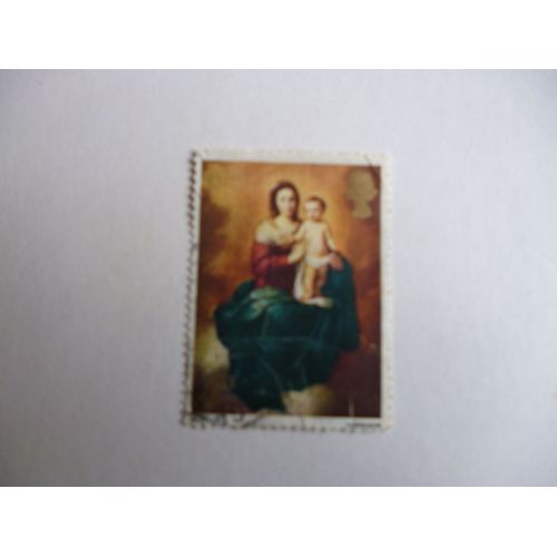 Timbre "Angleterre :Murillo :Vierge À L'enfant".
