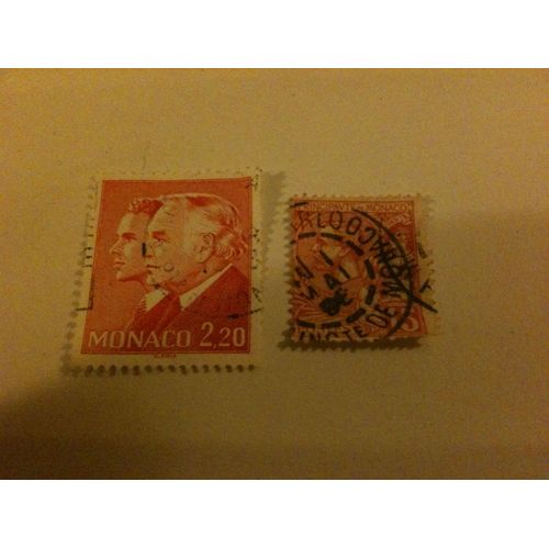 Lot De 2 Timbres Monaco