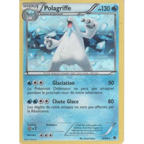 Carte Pokémon "Polagriffe" Pv130 Holo 30/98