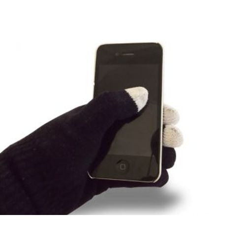 Paire De Gants Noir Tactiles Pour Ecran Smartphone