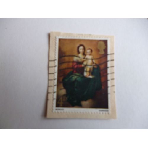 Timbre "Angleterre :Murillo :Vierge À L'enfant".