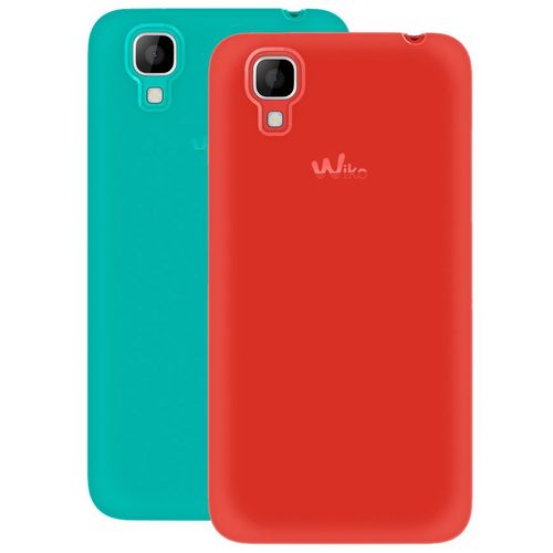Wiko Lot De 2 Coques Rigide Turquoise Et Corail Pour Wiko Sunset