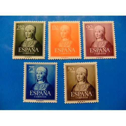 Spain - España - Espagne - 1951 - 5º Centenaire De La Naissance D`Isabelle La Catholique - Yvert Nº 811 /815 ** Mnh