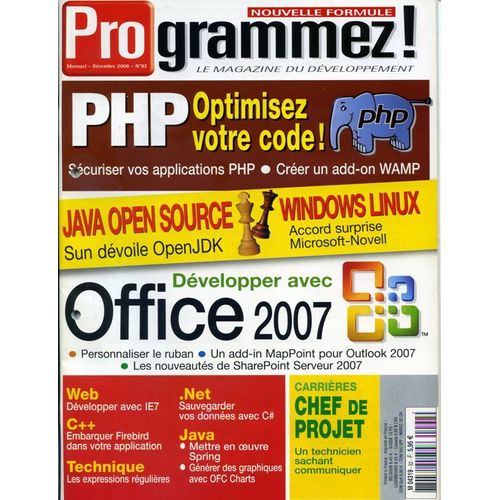 Programmez N°92 : Php Optimisez Votre Code