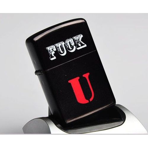 Briquet Tempête À Essence "Fuck You" - Réplique Zippo - 
